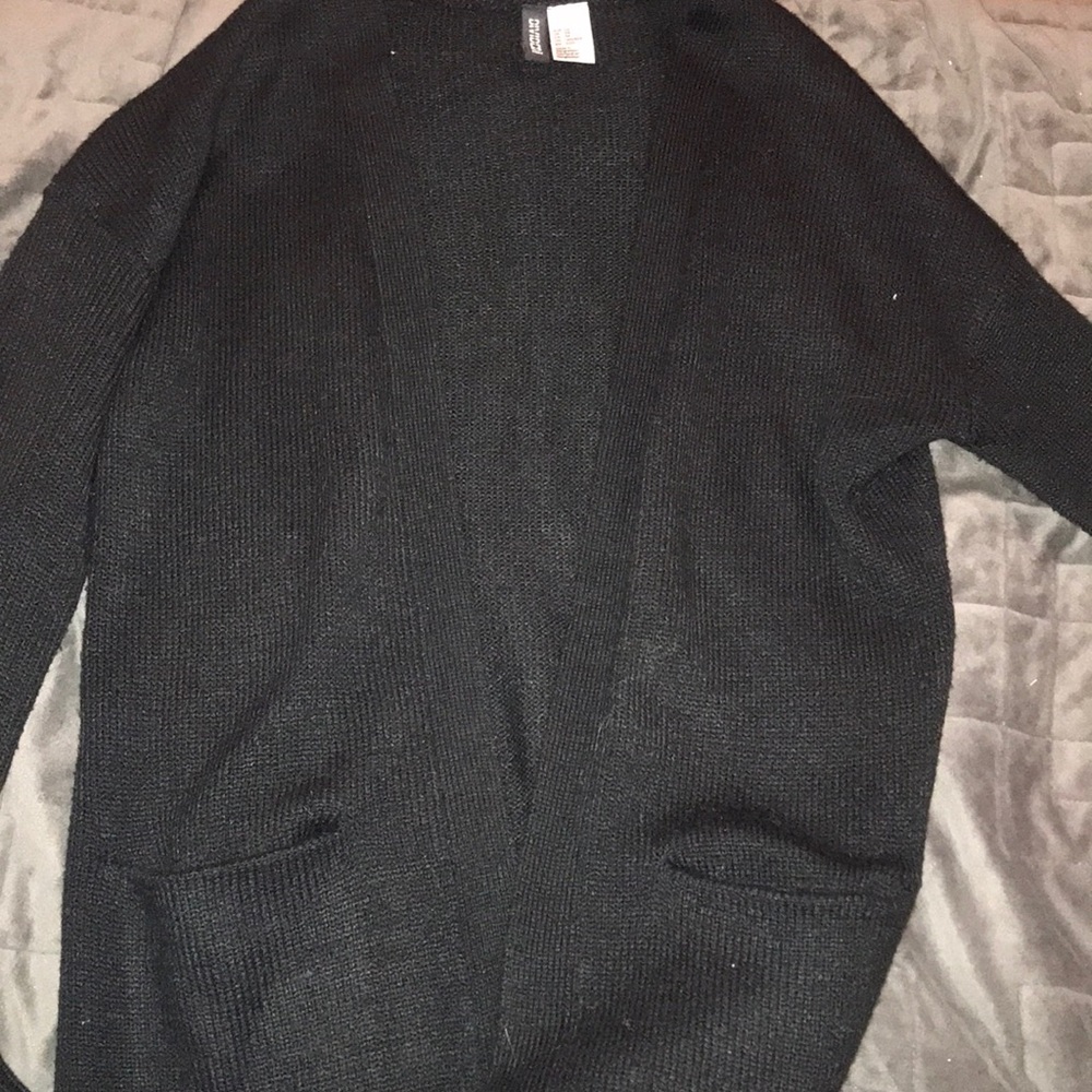 Black “Divided” Cardigan in XS
